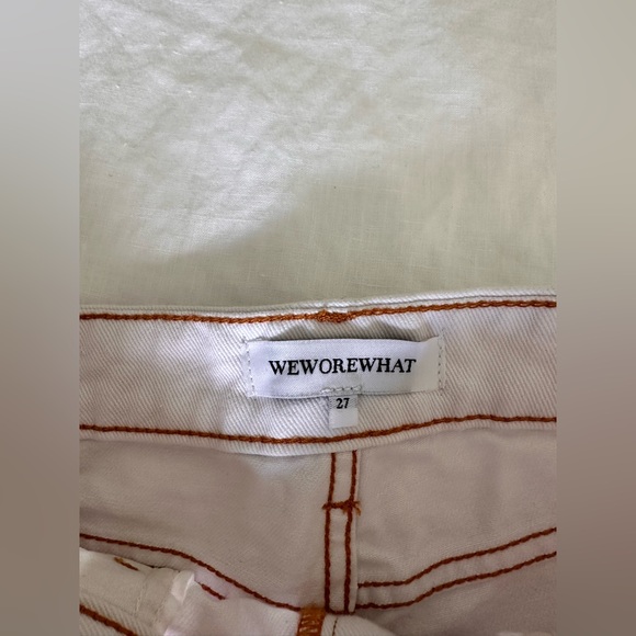 Weworewhat icon Jeans — white ripped jeans - Picture 4 of 6